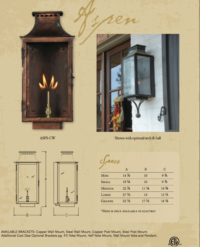 Line Drawings St. James Aspen Lantern