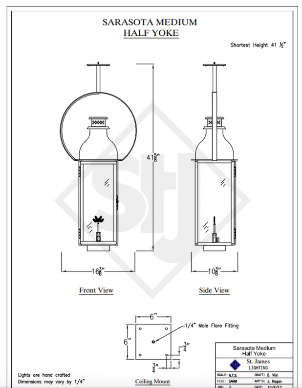 Line Drawings St. James Sarasota Lantern