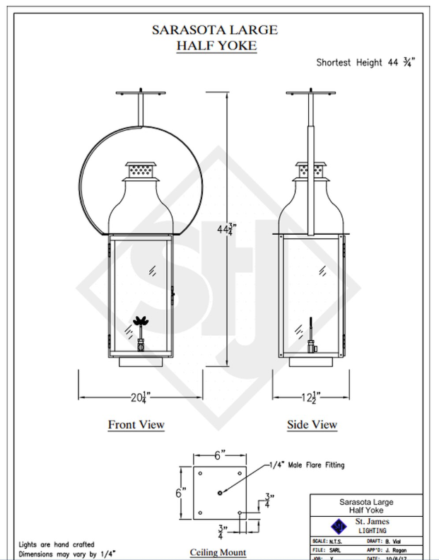 Line Drawings St. James Sarasota Lantern