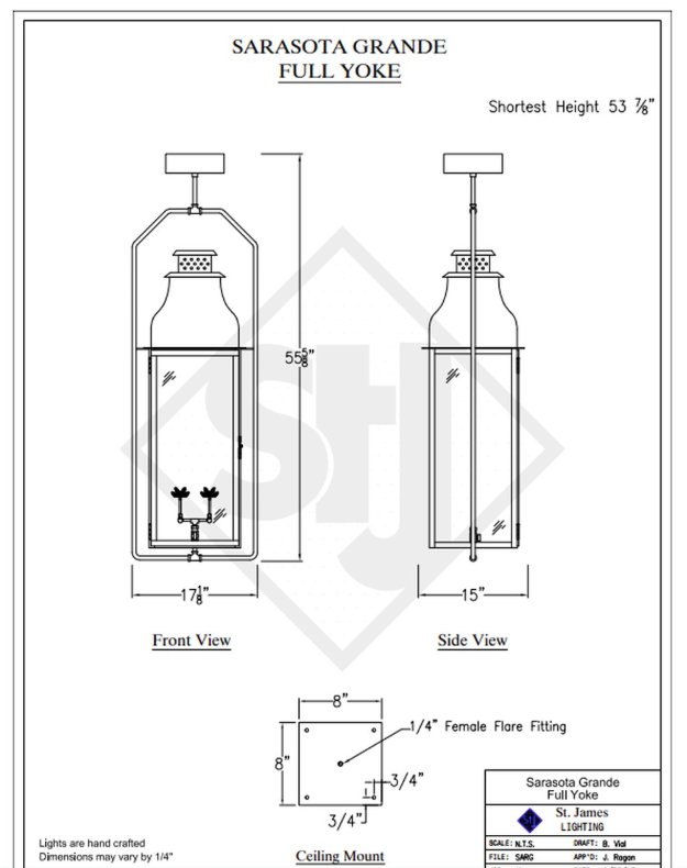 Line Drawings St. James Sarasota Lantern