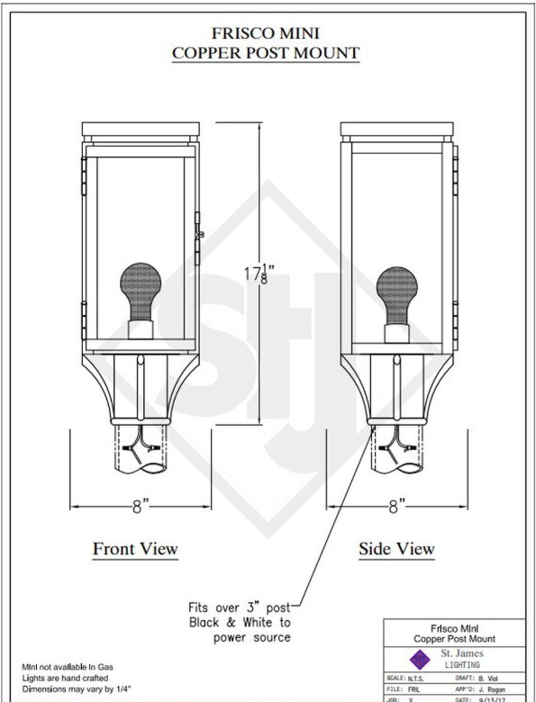 Line Drawings St. James Frisco Lantern