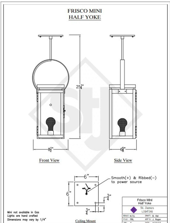 Line Drawings St. James Frisco Lantern