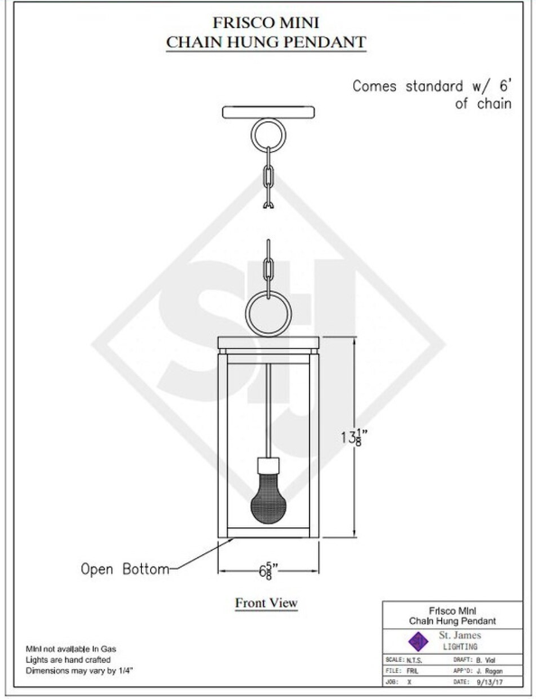 Line Drawings St. James Frisco Lantern