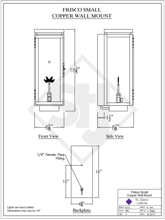 Line Drawings St. James Frisco Lantern