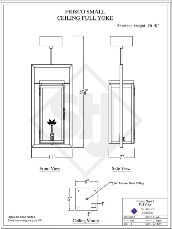 Line Drawings St. James Frisco Lantern