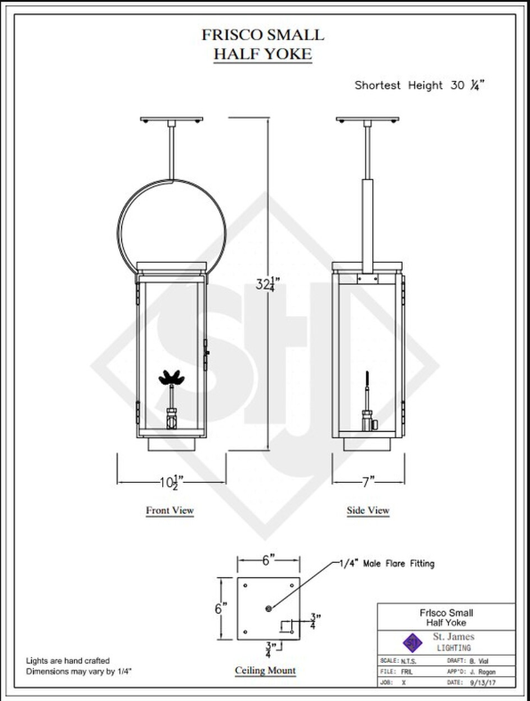 Line Drawings St. James Frisco Lantern