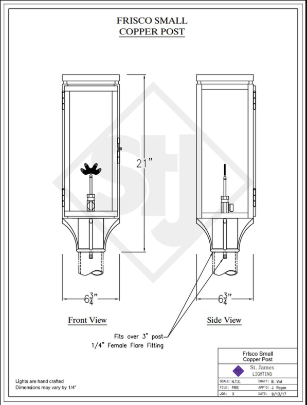 Line Drawings St. James Frisco Lantern