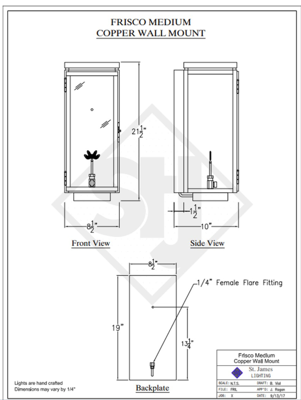 Line Drawings St. James Frisco Lantern