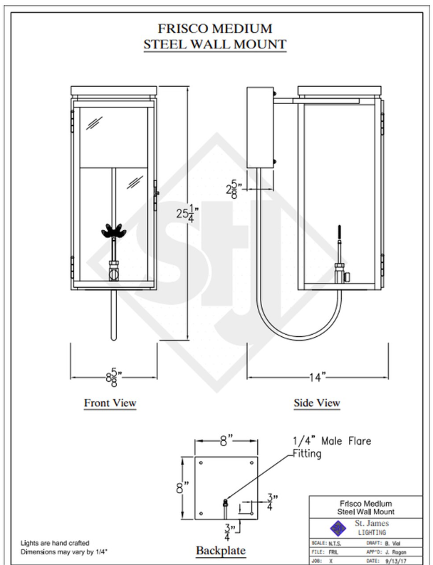 Line Drawings St. James Frisco Lantern