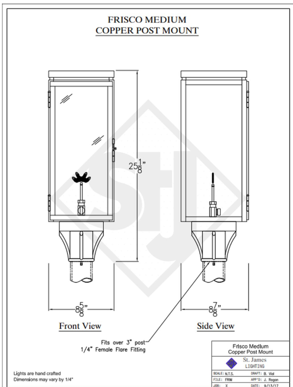 Line Drawings St. James Frisco Lantern