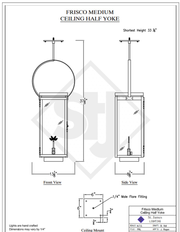 Line Drawings St. James Frisco Lantern