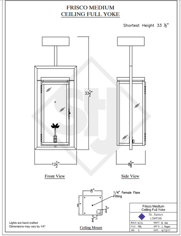 Line Drawings St. James Frisco Lantern