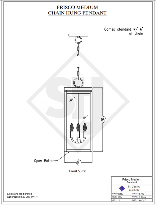 Line Drawings St. James Frisco Lantern