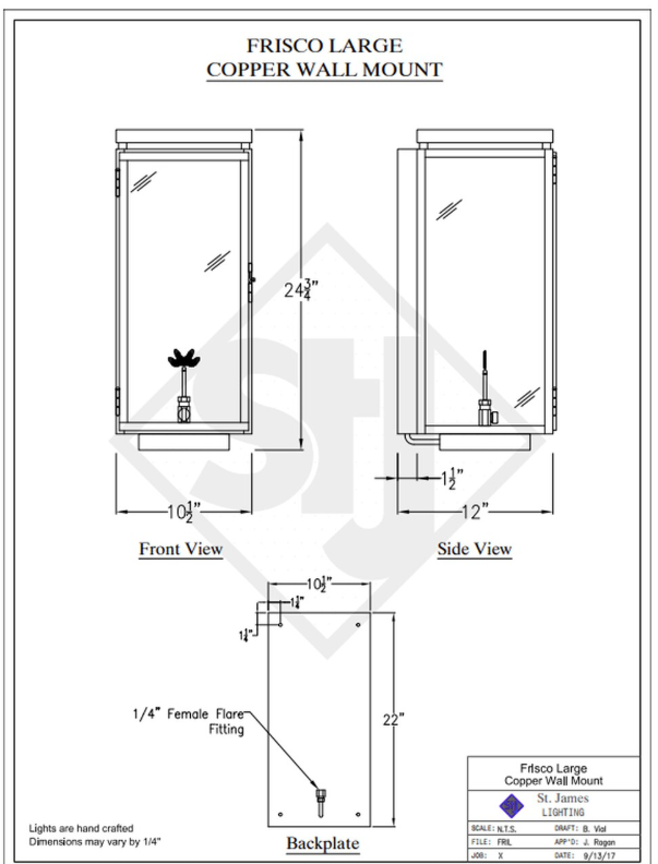 Line Drawings St. James Frisco Lantern