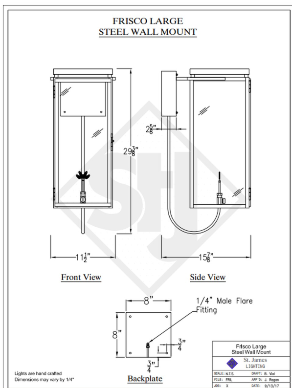 Line Drawings St. James Frisco Lantern