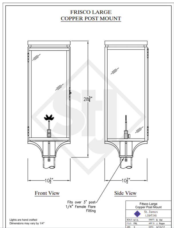 Line Drawings St. James Frisco Lantern