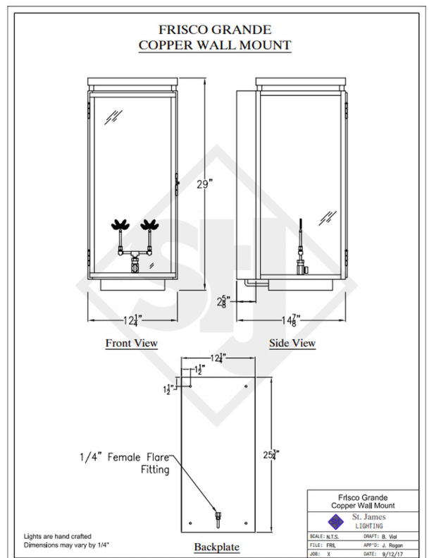 Line Drawings St. James Frisco Lantern