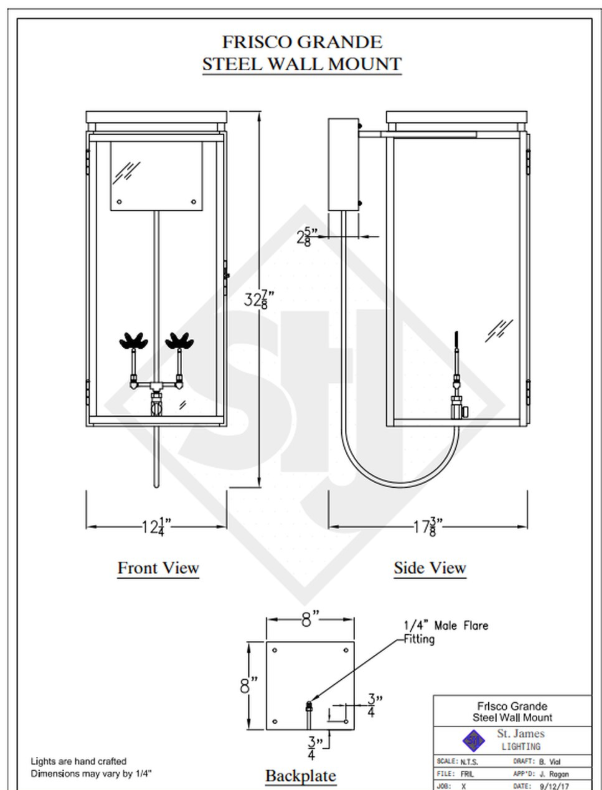 Line Drawings St. James Frisco Lantern