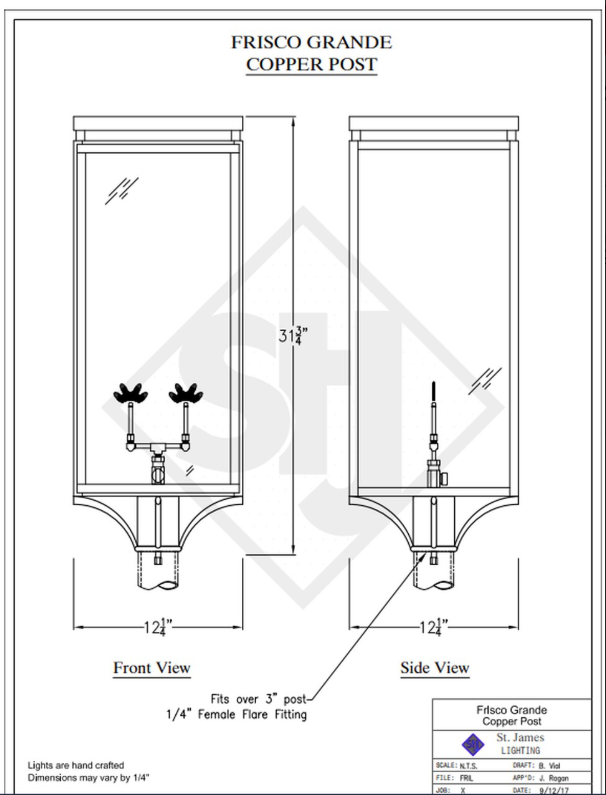 Line Drawings St. James Frisco Lantern