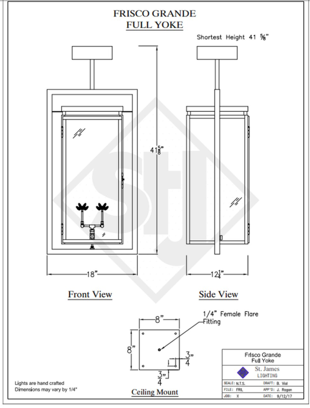 Line Drawings St. James Frisco Lantern