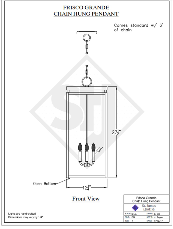 Line Drawings St. James Frisco Lantern