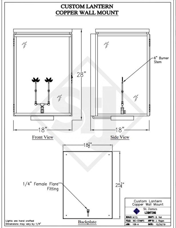 Line Drawings St. James Frisco Lantern