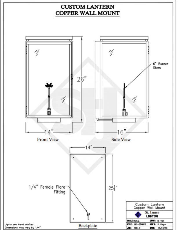 Line Drawings St. James Frisco Lantern