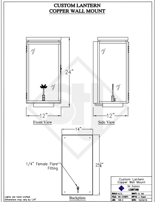 Line Drawings St. James Frisco Lantern