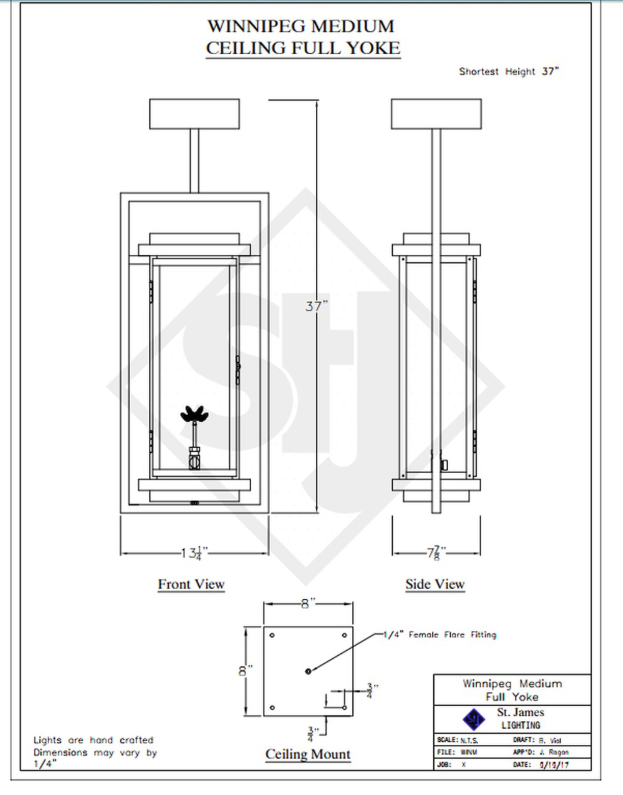 Line Drawings St. James Winnipeg Lantern