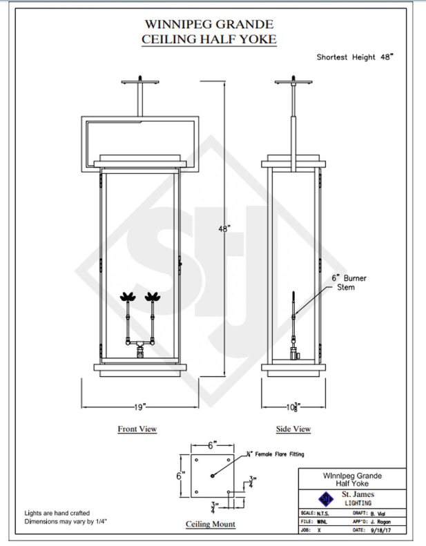 Line Drawings St. James Winnipeg Lantern