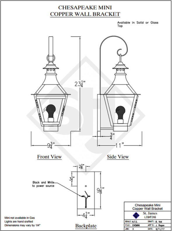 Line Drawing St. James Chesapeake Lantern