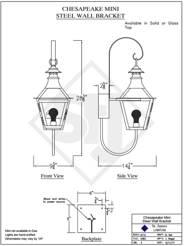 Line Drawing St. James Chesapeake Lantern
