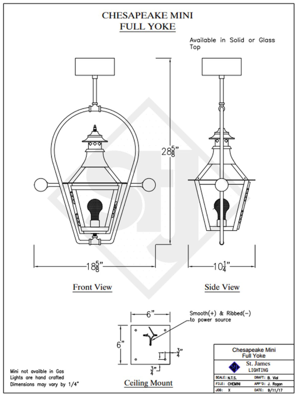Line Drawing St. James Chesapeake Lantern