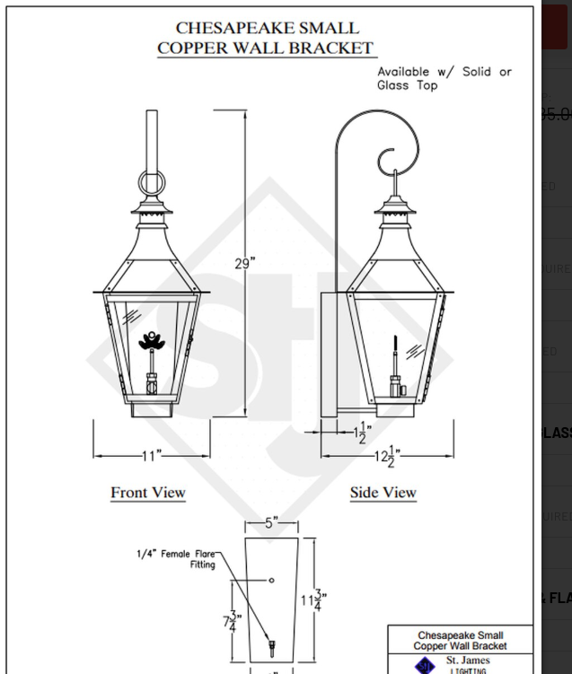 Line Drawing St. James Chesapeake Lantern