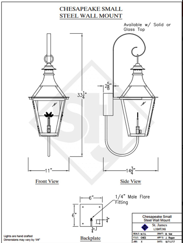 Line Drawing St. James Chesapeake Lantern
