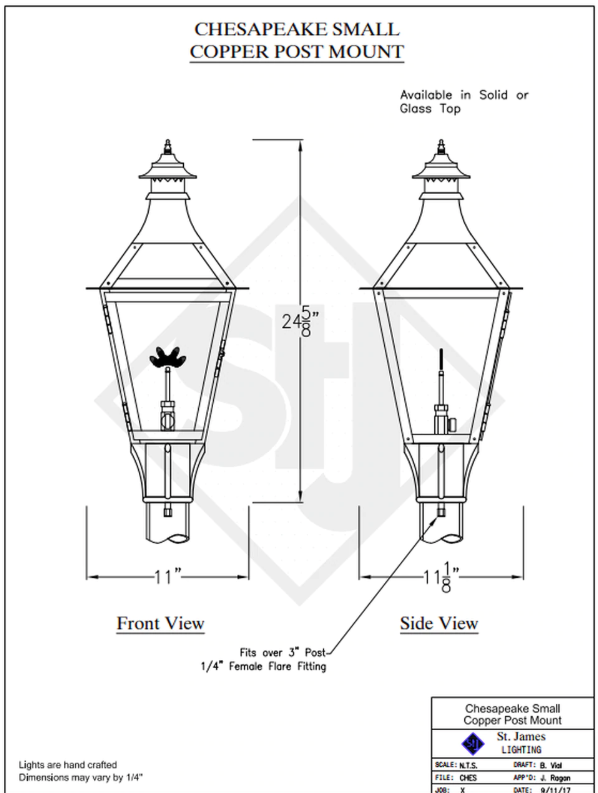 Line Drawing St. James Chesapeake Lantern