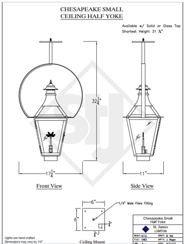 Line Drawing St. James Chesapeake Lantern