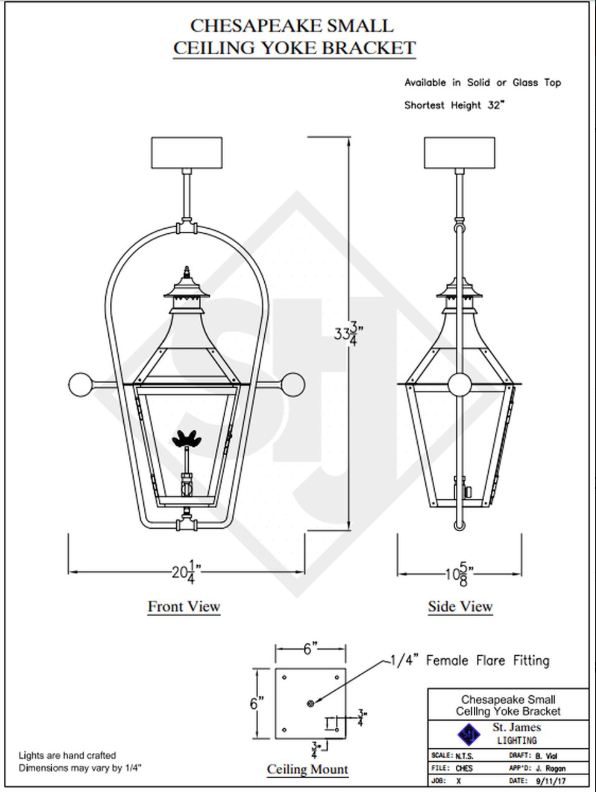 Line Drawing St. James Chesapeake Lantern