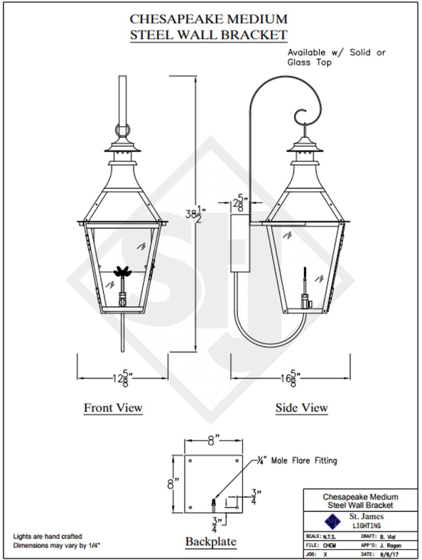Line Drawing St. James Chesapeake Lantern