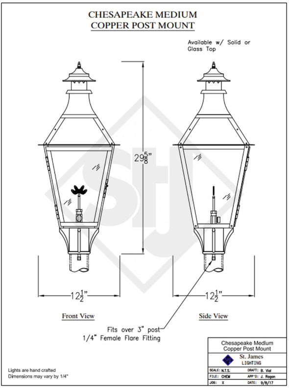 Line Drawing St. James Chesapeake Lantern