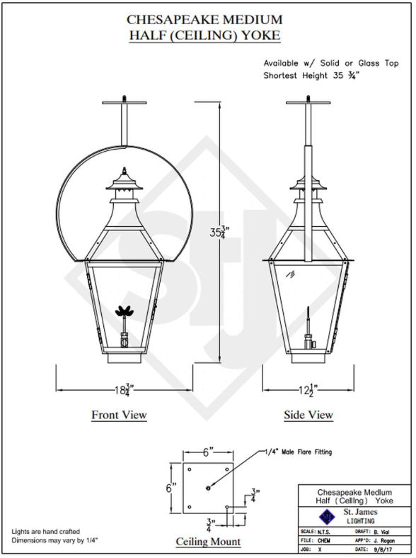 Line Drawing St. James Chesapeake Lantern