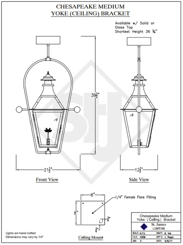 Line Drawing St. James Chesapeake Lantern