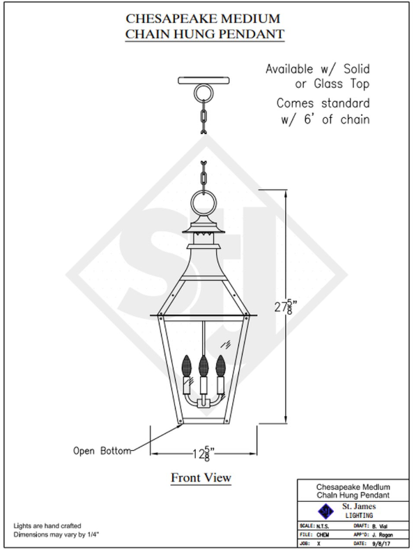 Line Drawing St. James Chesapeake Lantern