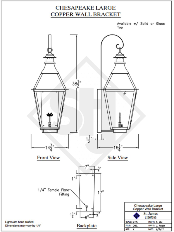 Line Drawing St. James Chesapeake Lantern