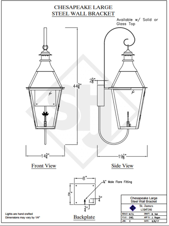Line Drawing St. James Chesapeake Lantern