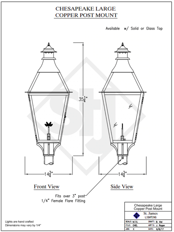 Line Drawing St. James Chesapeake Lantern