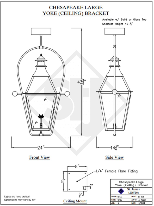 Line Drawing St. James Chesapeake Lantern