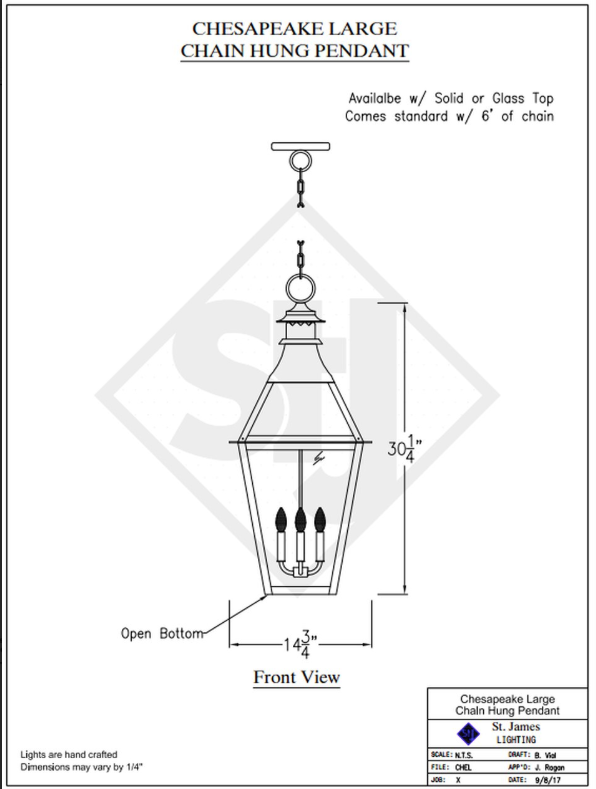 Line Drawing St. James Chesapeake Lantern