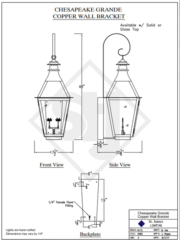Line Drawing St. James Chesapeake Lantern