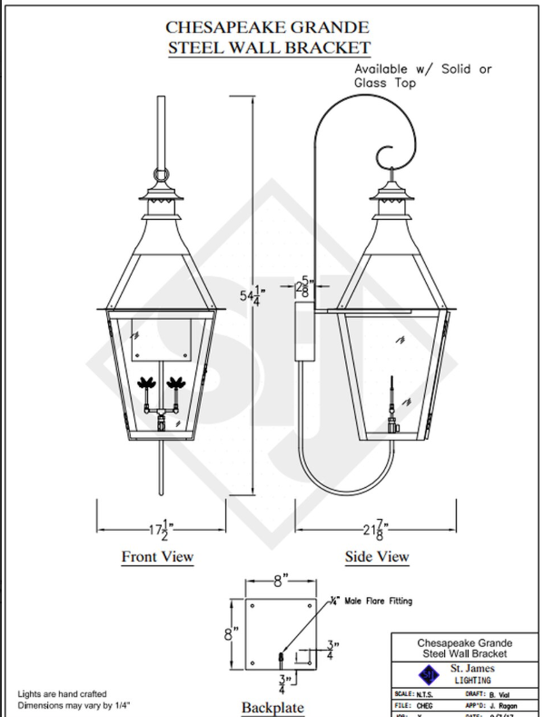 Line Drawing St. James Chesapeake Lantern
